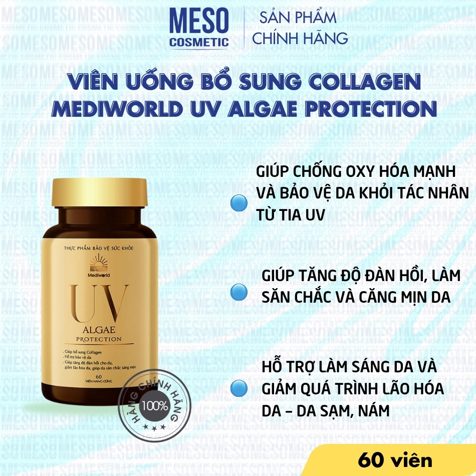 Viên uống bổ sung collagen Mediworld UV Algae Protection
